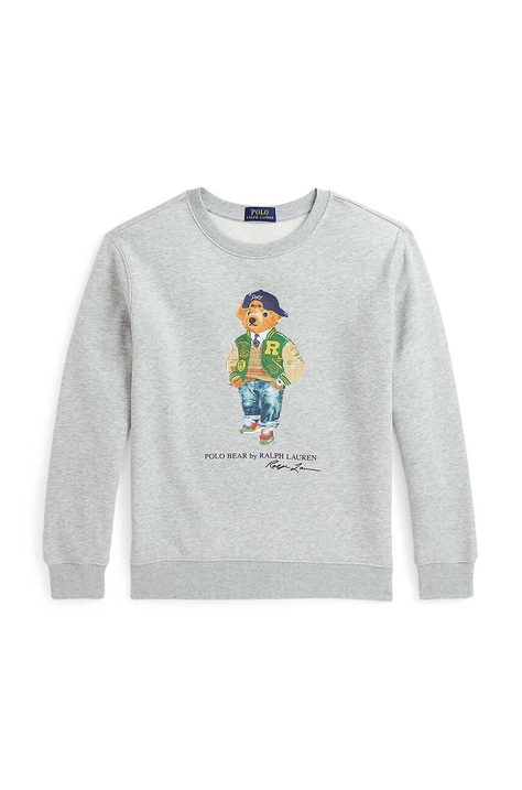 Polo Ralph Lauren felpa per bambini colore grigio  323960439003