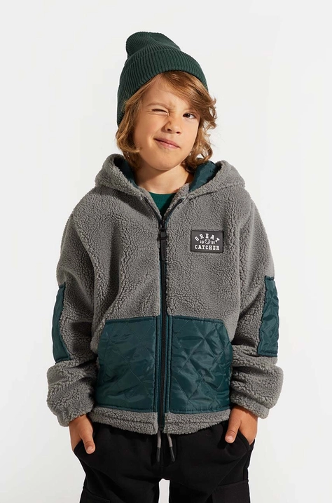 Coccodrillo felpa per bambini colore grigio con cappuccio ACADEMY BOY KIDS