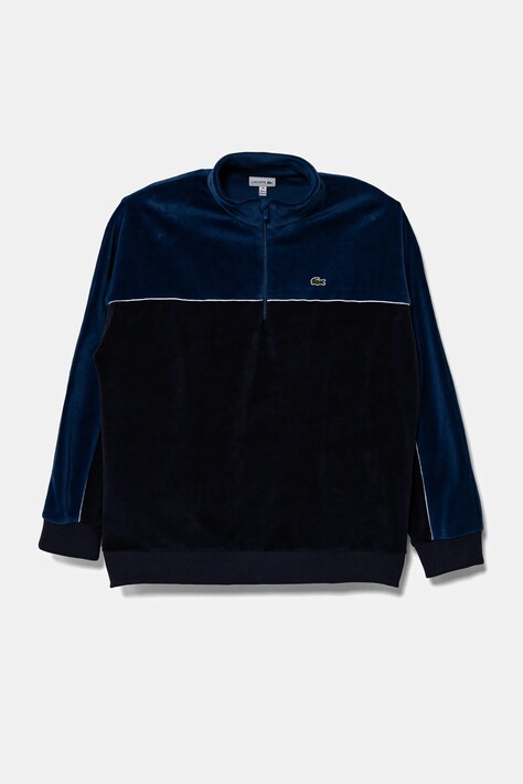 Lacoste bluza copii culoarea albastru marin, modelator, SJ2466
