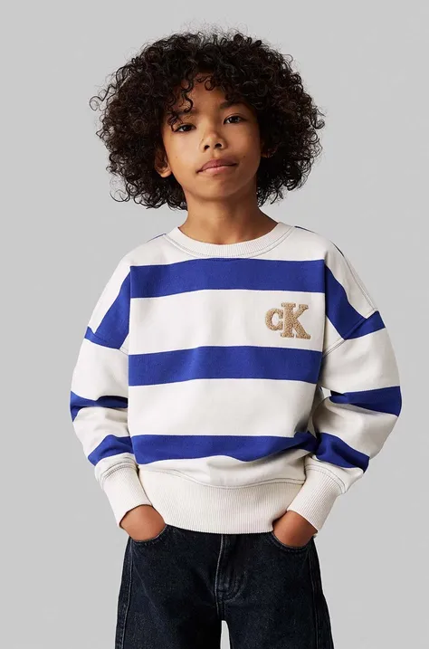 Детская хлопковая кофта Calvin Klein Jeans узор IB0IB02206
