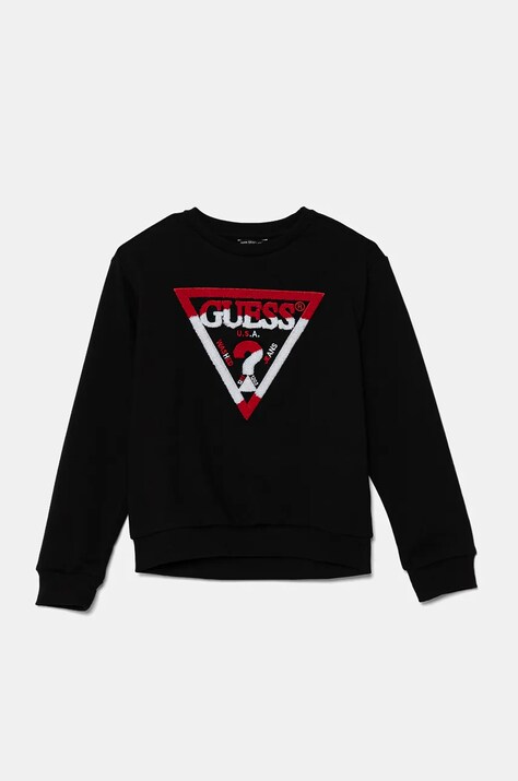 Guess bluza culoarea negru, cu imprimeu, L4BQ08 KAD73