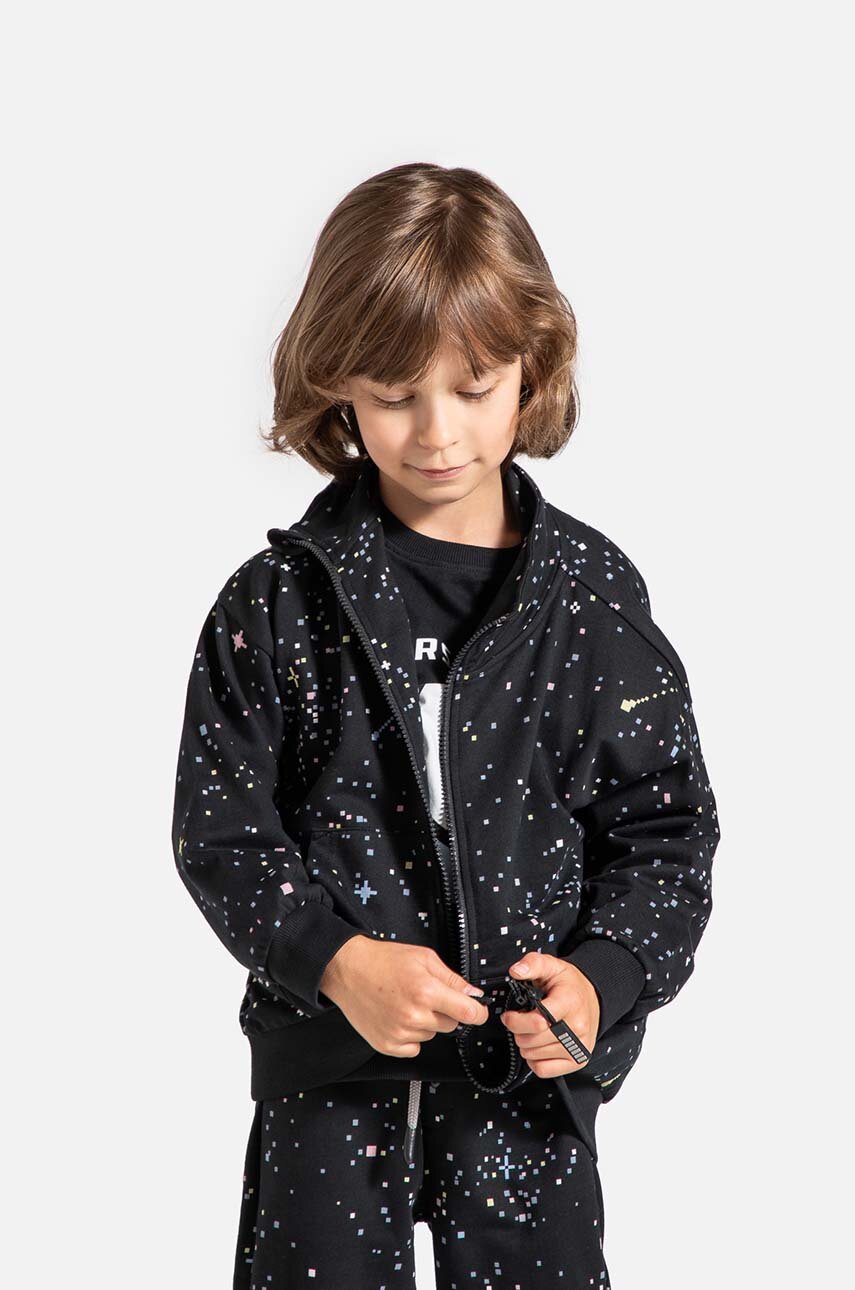 Coccodrillo hanorac de bumbac pentru copii culoarea negru, modelator, WORLD OF PIXEL BOY KIDS