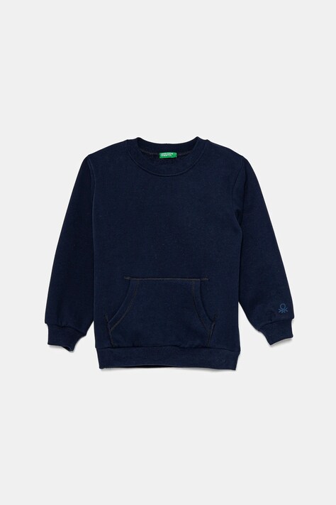 United Colors of Benetton bluza copii culoarea albastru marin, cu imprimeu, 3EB5G10G0
