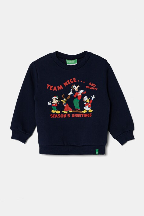 Кофта United Colors of Benetton цвет синий с принтом 3J73G10GN