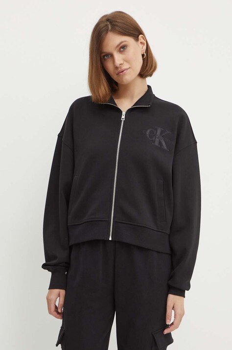 Pulover Calvin Klein Jeans ženski, črna barva, J20J223922
