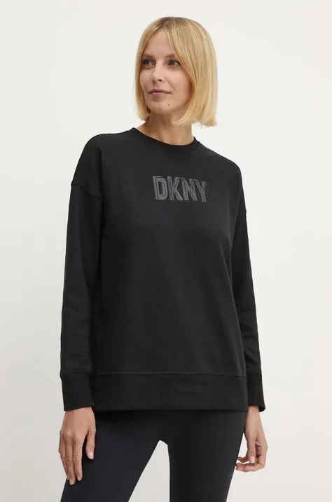 Кофта Dkny жіноча колір чорний з принтом DP4T9674