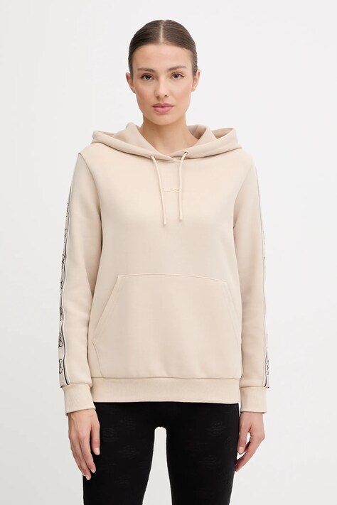Guess bluză CARLA culoarea roz, cu glugă, cu imprimeu, V4YQ11 KB3P2