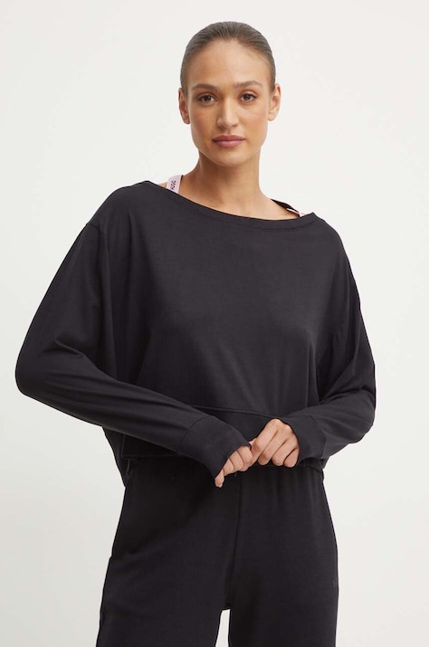 HUGO bluza femei, culoarea negru, neted, 50518157