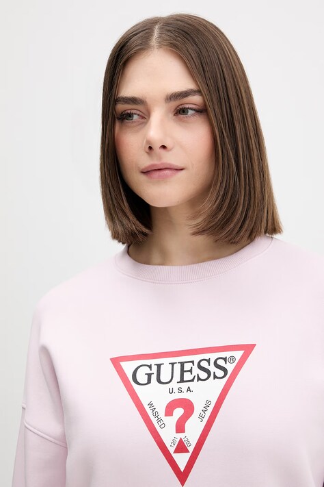 Кофта Guess Jeans — AW24-BLD038, рожевий — фото 4