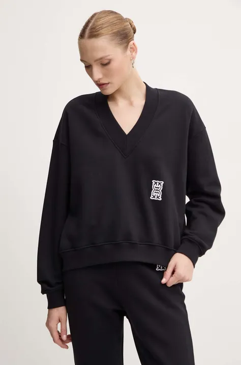 Βαμβακερή μπλούζα Pinko γυναικεία, χρώμα: μαύρο, 103724 A23C
