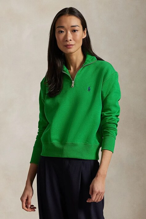 Polo Ralph Lauren felpa donna colore verde  211851659
