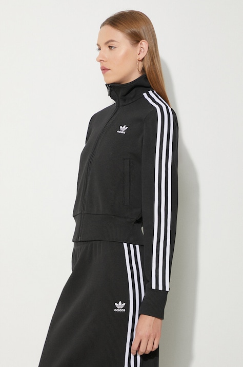 Кофта adidas Originals Knitted Track Top женская цвет чёрный узор IY7278