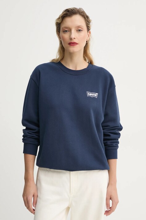 Levi's bluza femei, culoarea albastru marin, neted, A8800
