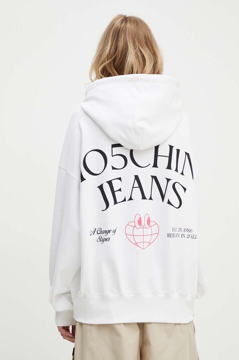 Бавовняна кофта Moschino Jeans — AW24-BLD05M, білий — фото 3