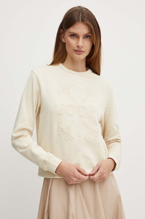 Joop! bluza femei, culoarea bej, cu imprimeu, 30042816