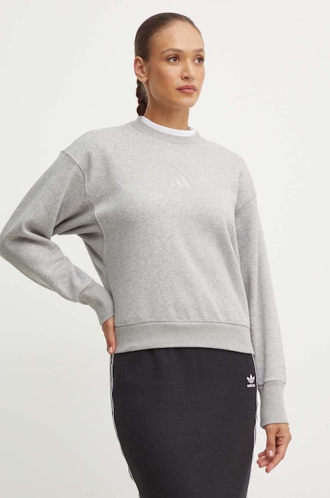 adidas bluza All SZN femei, culoarea gri, melanj, IY6749