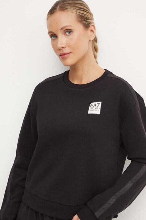 EA7 Emporio Armani bluza femei, culoarea negru, cu imprimeu, TJZUZ.6DTM31
