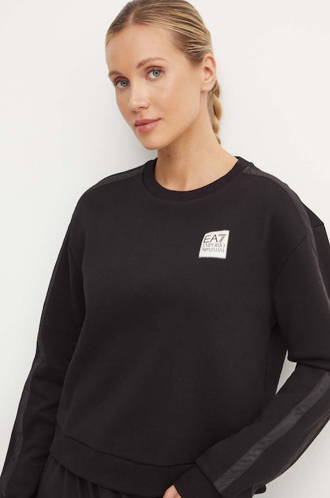 EA7 Emporio Armani bluza femei, culoarea negru, cu imprimeu, TJZUZ.6DTM31