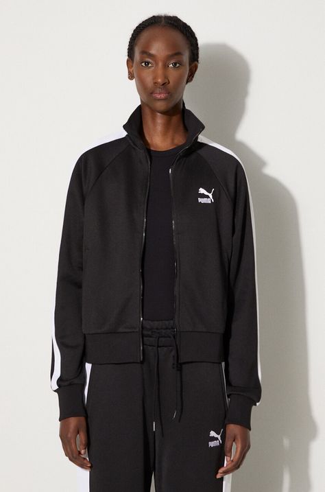 Puma felpa Iconic T7 Track Jacket donna colore nero  627994