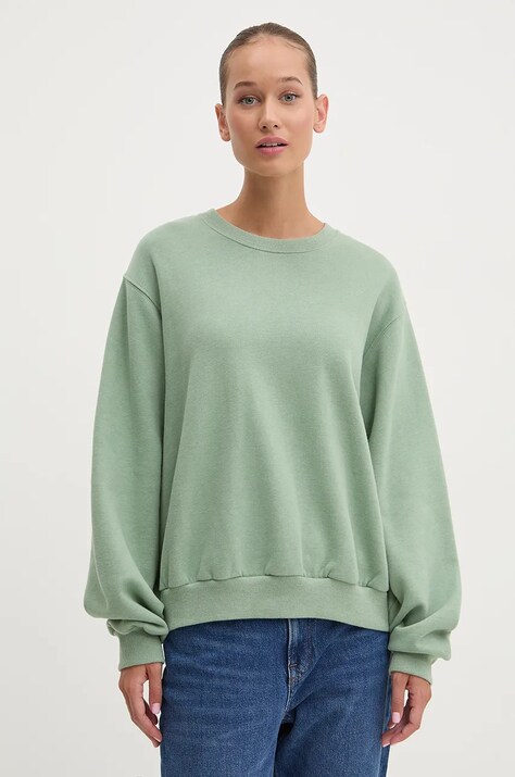 Dukserica Hollister Co. za žene, boja: zelena, bez uzorka, KI352-4136