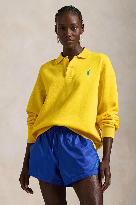 Polo Ralph Lauren bluza damska kolor żółty gładka 211947966
