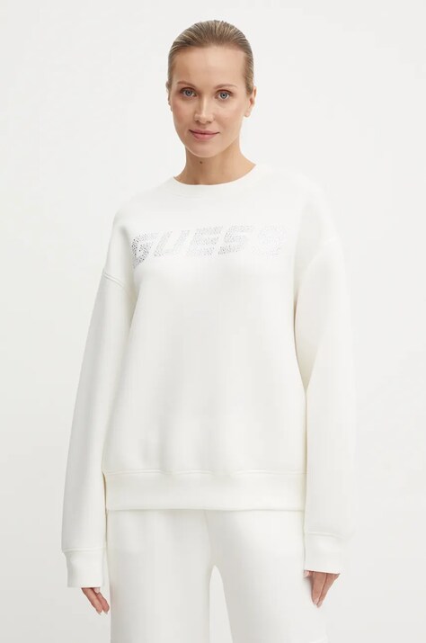Guess bluza CECILIA femei, culoarea bej, cu imprimeu, V4BQ15 K7UW2