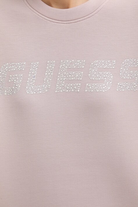 Guess bluza CECILIA damska kolor różowy z aplikacją V4BQ15 K7UW2