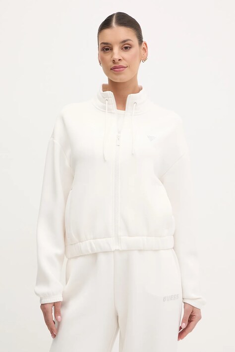 Guess bluza CECILIA femei, culoarea bej, cu imprimeu, V4BQ14 K7UW2