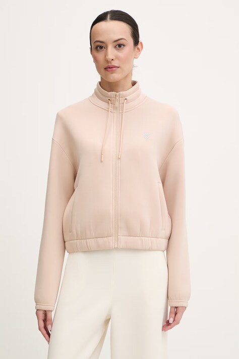 Guess bluza CECILIA damska kolor beżowy z aplikacją V4BQ14 K7UW2