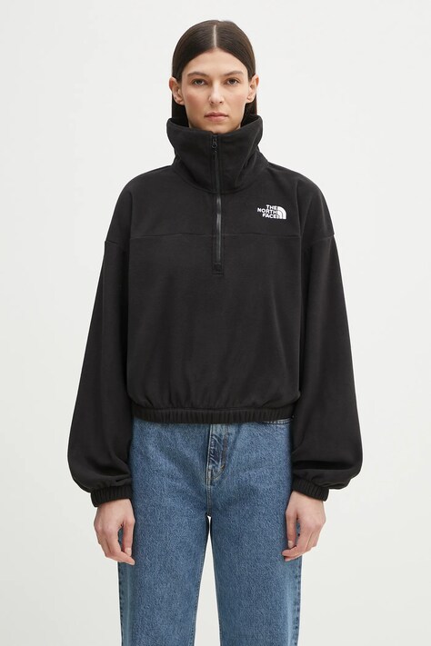 The North Face bluza sportowa 100 Glacier kolor czarny gładka NF0A89J9JK31