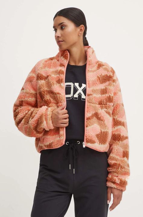 Roxy hanorac fleece Blurry Cloud culoarea portocaliu, modelator, ERJPF03175