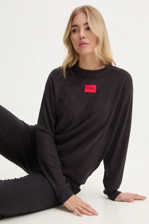 Homewear dukserica HUGO boja: crna, bez uzorka, 50523414