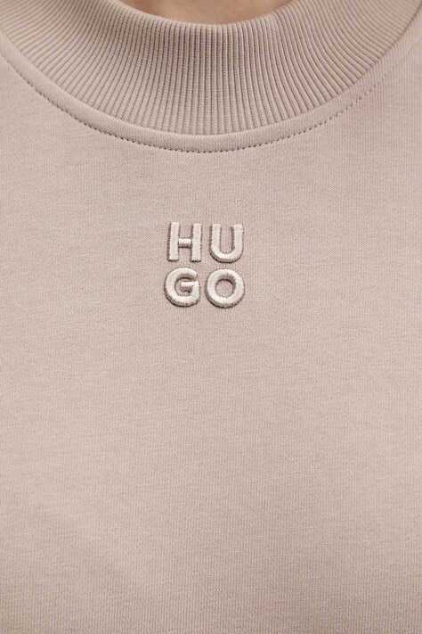 HUGO кофта жіноча бавовняна Daxandria — AW24-BLD0RM, бежевий — фото 5