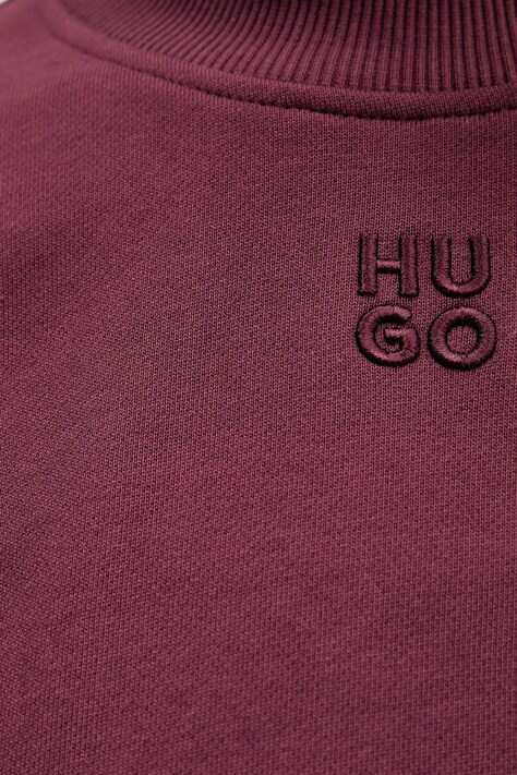 HUGO кофта жіноча бавовняна Daxandria — AW24-BLD0RM, бордо — фото 5