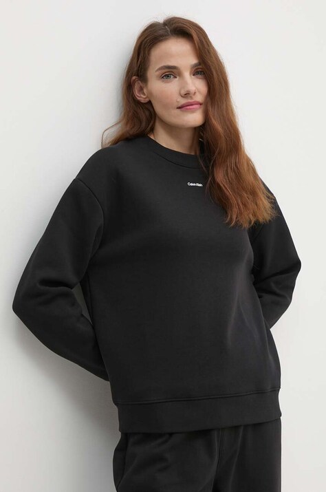 Calvin Klein bluza femei, culoarea negru, neted, K20K208329