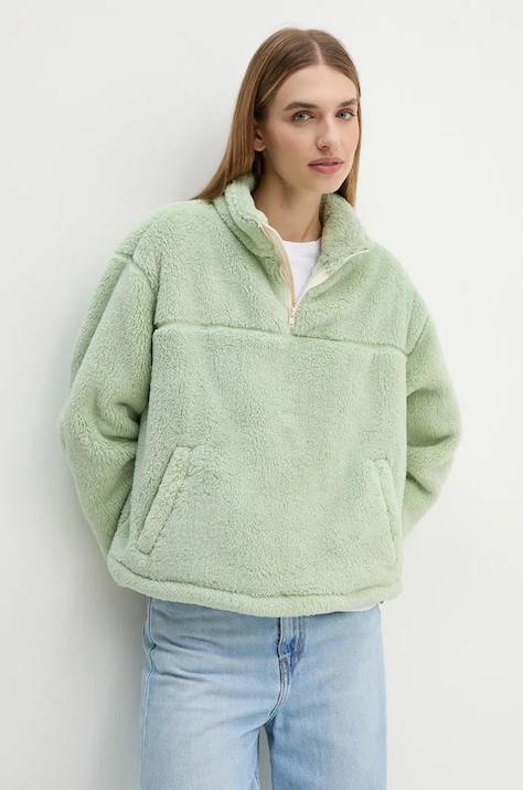 Dukserica Levi's za žene, boja: zelena, bez uzorka, A9339