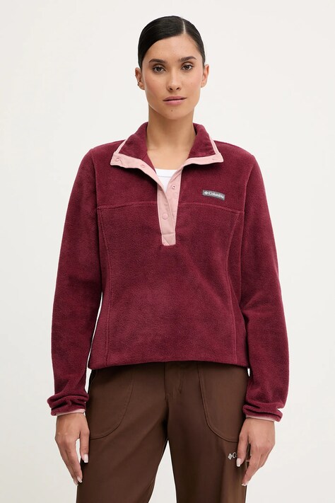 Columbia bluza sportowa Benton Springs kolor bordowy wzorzysta 2085651