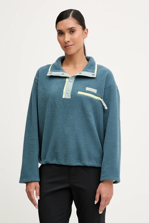 Columbia bluza sportowa Helvetia kolor turkusowy gładka 2092231