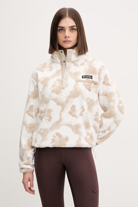 Columbia bluza sportowa Helvetia kolor beżowy wzorzysta 2098501