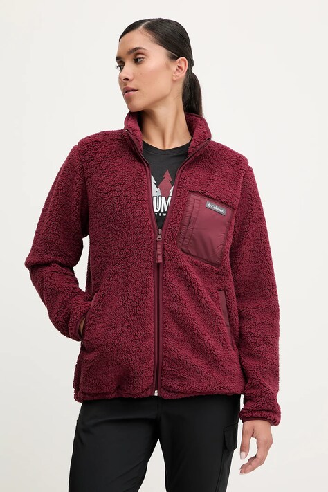 Columbia bluza sportowa West Bend kolor bordowy gładka 2099271