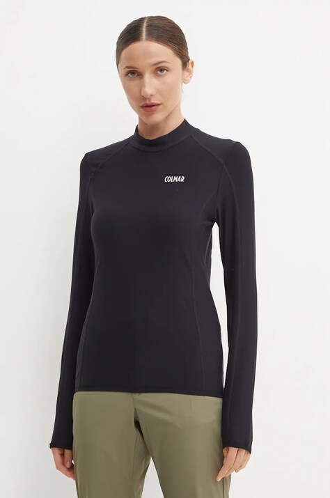 Colmar longsleeve funcțional culoarea negru, neted, 9357.7LO