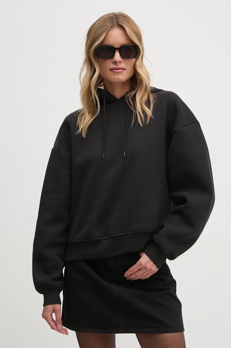 Μπλούζα Calvin Klein Jeans χρώμα: μαύρο, με κουκούλα, J20J224658