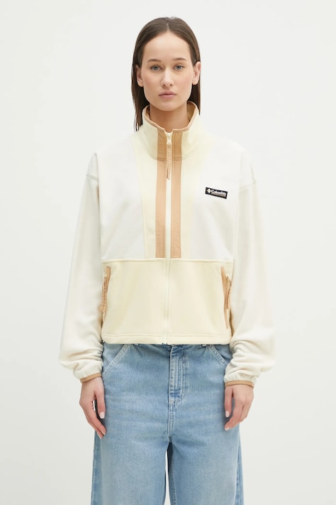 Поларен суичър Columbia Backbowl II FZ Fleece в черно с десен 2092163