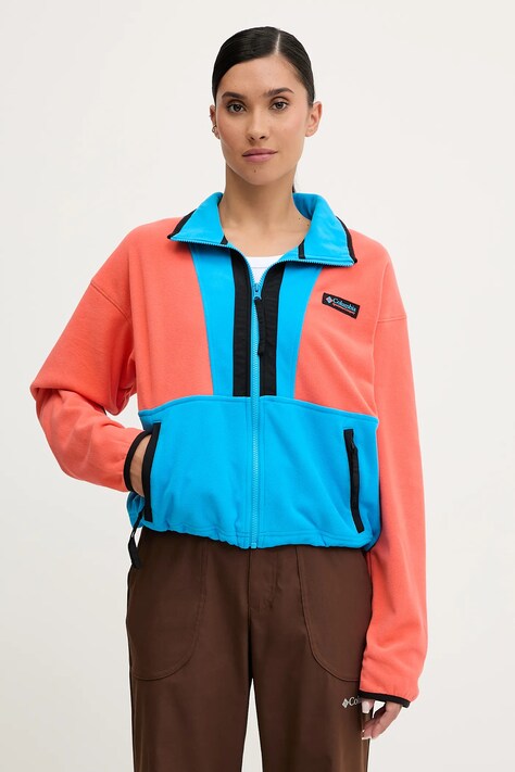 Columbia bluza polarowa Backbowl II FZ Fleece kolor niebieski wzorzysta 2092163