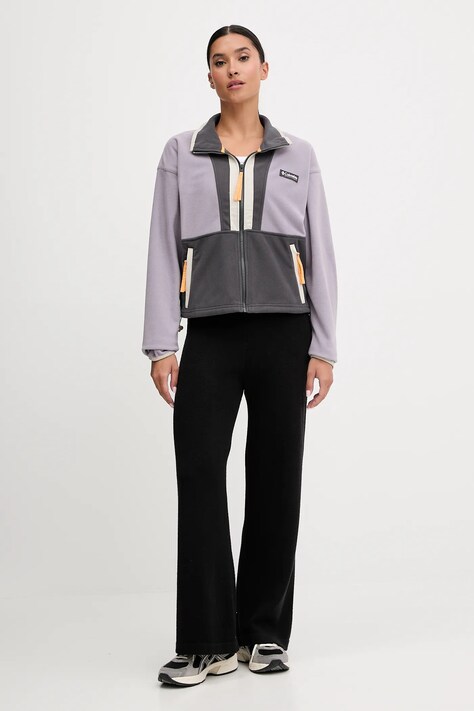 Φλις μπουφάν Columbia Backbowl II FZ Fleece χρώμα: μαύρο, 2092163