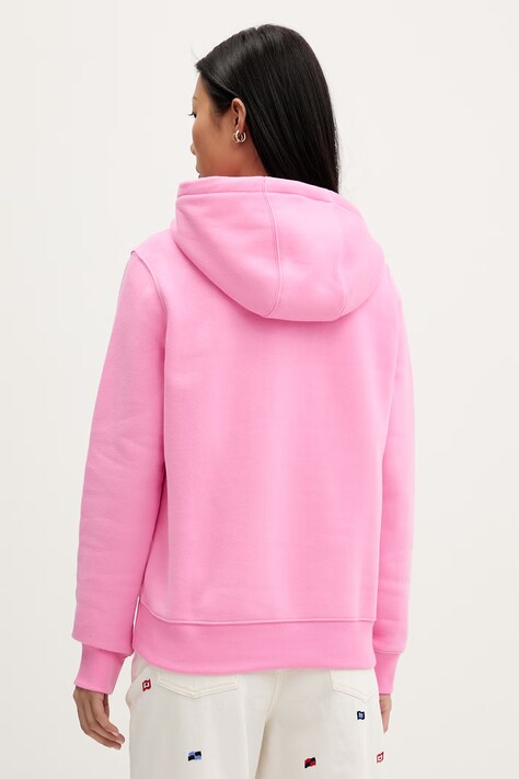 Tommy Jeans bluza damska z bawełną różowa DW0DW19958