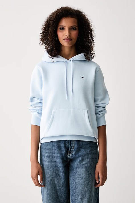 Tommy Jeans Mikina dámska s bavlnou modrá DW0DW19958
