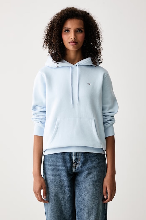 Tommy Jeans Mikina dámska s bavlnou modrá DW0DW19958