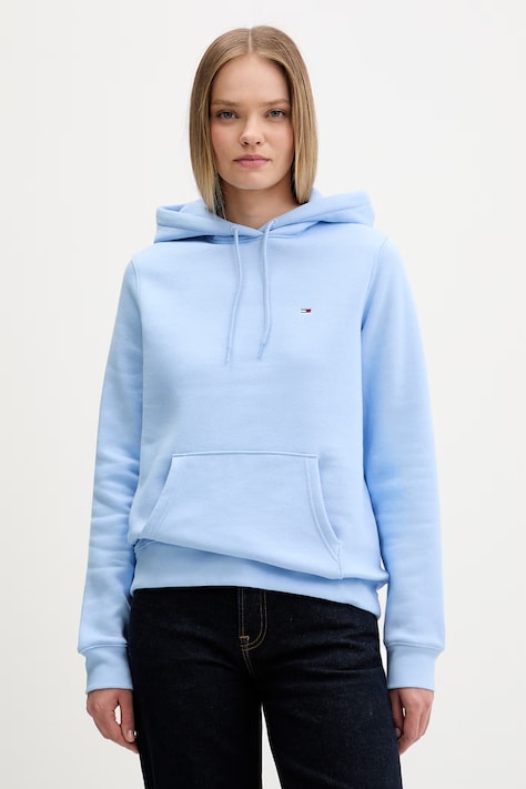 Tommy Jeans bluza damska z bawełną niebieska DW0DW19958