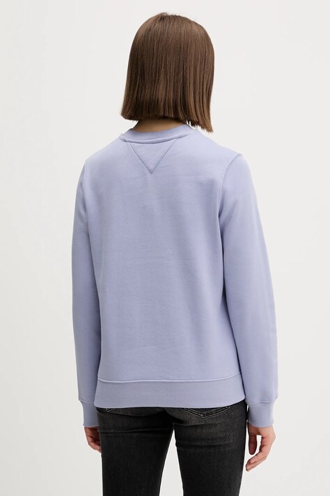 Tommy Jeans bluza damska kolor różowy gładka DW0DW19959